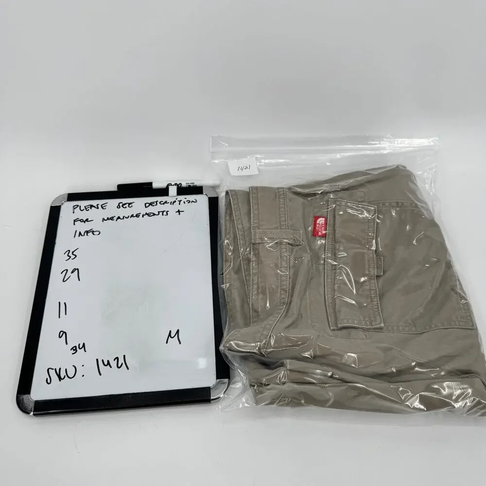The North Face Cargo Pants Mens 34‎ (35x29 ACTUAL) Khaki Coastal Cotton Vintage